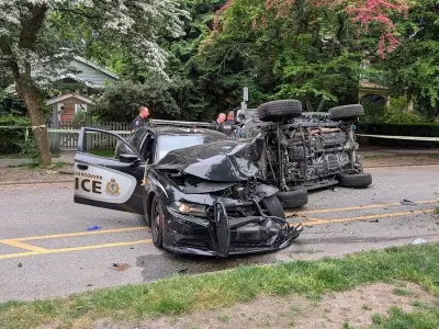Senior and Two Officers Hospitalized After Vehicle Ramming in Vancouver's West End