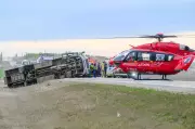 4 in Life-Threatening Condition After Bus Carrying Oil Workers Rolls in Northern Alberta