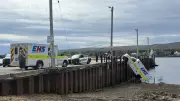 Ambulance Plunges Off Wharf in Annapolis Royal, Nova Scotia