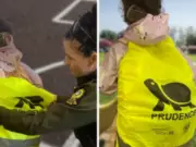 Backpack Covers Urge Drivers to Slow Down in School Zones