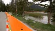 Banff and Canmore Prepare for Flood Conditions with Tiger Dams Along Bow River
