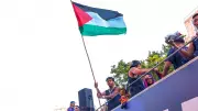 Barcelona Star Lamine Yamal Waves Palestinian Flag During Title Parade