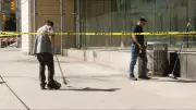 Broken Glass Falls from 6th Floor Window in Downtown Calgary