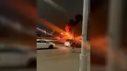 Bus Chartered by Baseball Team Engulfed in Flames in Winnipeg