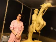 Butter Sculpture of Cowboy Being Built at Contemporary Calgary