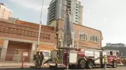 Calgary Fire Department Battles Blaze in Former Danish Canadian Club Building