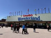 Canada's Wonderland Leviathan ride stalls in cold rain, riders stuck
