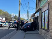 Car Strikes Building in London, Ontario on Wharncliffe Road