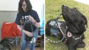Cerebral Palsy Woman Advocates for Service Dogs at Fundraiser