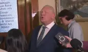 Doug Ford howls like wolf to scare coyotes, shares tip with reporters