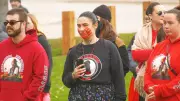 Dozens March for MMIWG2S+ Action on Red Dress Day in North Bay