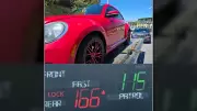 Driver Clocked at 166 km/h with Mom as Passenger in Her Car