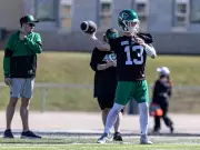 Huskies QB Farrell Learns from CFL Vets at Roughriders Rookie Camp