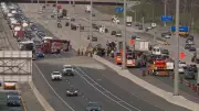 Hwy. 401 Closed After Dump Truck Collision in Mississauga