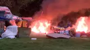 Montreal Firefighters Battle Two Blazes at Homeless Camp in Hochelaga