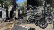 Multiple e-bikes involved in west-end shed fire, Toronto fire says