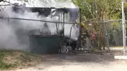 No Injuries Reported in Kitchener Camper Fire Near Iron Horse Trail
