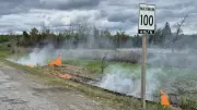 OPP, Ottawa Firefighters Respond to Brush Fires Along Hwy. 417