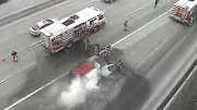 Vehicle Fire Closes Lanes on Hwy. 417 in Ottawa During Rush Hour