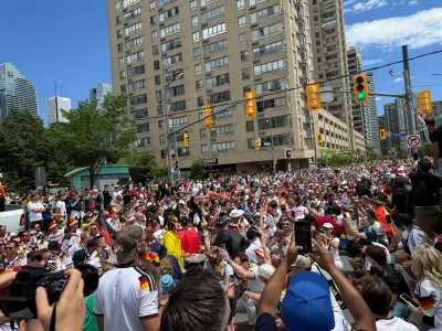 5,000 Germany Fans March to Toronto Stadium for World Cup Match
