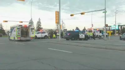 Calgary: Motorcycle-SUV Collision Hospitalizes Two