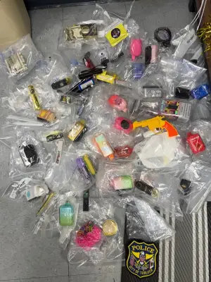 California Police Warn of Vaping Dangers After Junior High School Bust