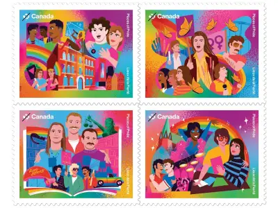 Canada Post Honours 2SLGBTQIA+ Pioneers with New Pride Stamps