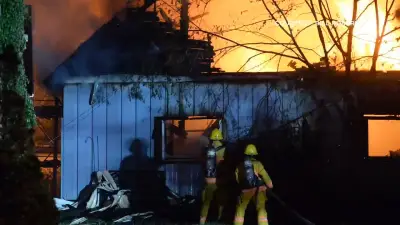 Fire destroys garage in North Kentville, N.S. on June 25, 2026