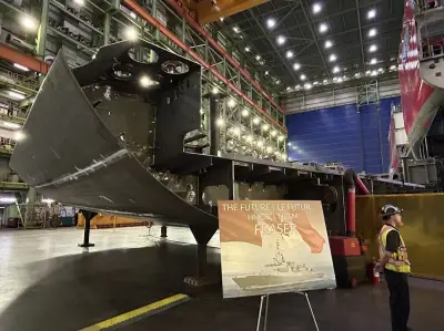 Halifax Shipyard Workers Lay Keel for First River-Class Destroyer HMCS Fraser