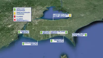 Lakeview Park West Beach in Windsor Under Bacteria Warning