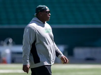 Micah Johnson Embraces New Role as Roughriders Defensive Line Coach