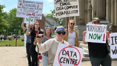 New Brunswickers Protest Proposed Data Centre in Fredericton