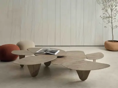Patkau Studio Transforms Mineral Surface into Sculptural Modular Furniture