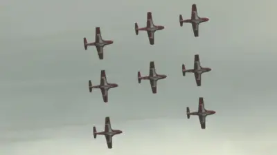 Snowbirds Bid Farewell Over Kempenfelt Bay in Final Barrie Airshow