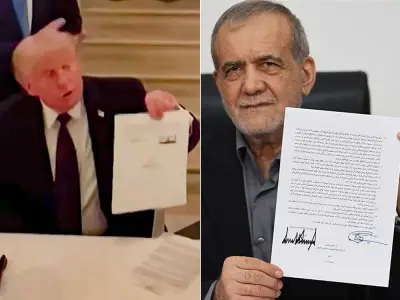 Trump and Iran President Pezeshkian Sign Peace Deal to End War
