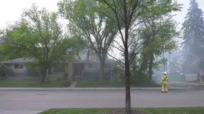 Woodcroft Garage Fire in Edmonton Prompts Road Closure