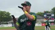 Baseball Player Turns Rain Delay into Impromptu Concert
