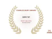 Carrie Tait Wins Charles Bury Award from Canadian Association of Journalists