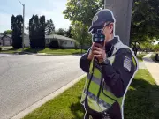 Cutout Cops Keep an Eye on Barrie Roads for Traffic Safety