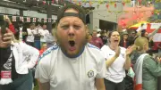 England Fans Pack Edmonton Rooftop Bar for World Cup Opener