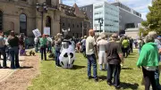 Farmers Protest Privatization Plans for Vet Services at N.B. Legislature