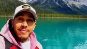 Lewis Hamilton Makes Scenic Pit Stop at Emerald Lake