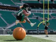Saskatchewan Roughriders down to one starting receiver at practice