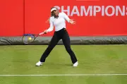 Serena Williams makes winning return in doubles at Queen's Club with Mboko
