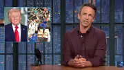 Seth Meyers Predicts Trump Booed at NBA Finals, Knicks Fans Deliver