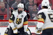 Vegas D-man McNabb's Cup Final status uncertain after taking puck to face