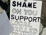 Windsor Ironworkers Protest Costco for Not Hiring Local Trades