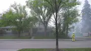 Woodcroft Garage Fire in Edmonton Prompts Road Closure