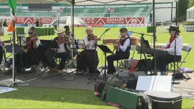 Celtic Culture Showcased at Spruce Meadows with Bagpipes and Highland Dancers
