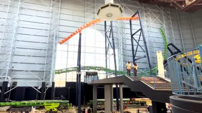 New roller-coaster track takes shape at West Edmonton Mall Galaxyland